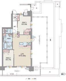 ファーネスト大橋東レジデンス 間取り F1 TYPE メニュープラン2