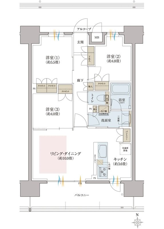 リビオ八戸ノ里駅前 間取り Dタイプ