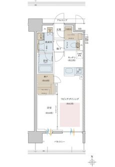 リビオ八戸ノ里駅前 間取り Eタイプ