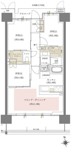 シーンズ関目高殿スクエアガーデン 間取り D1 type