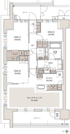 シーンズ南森町 間取り A type