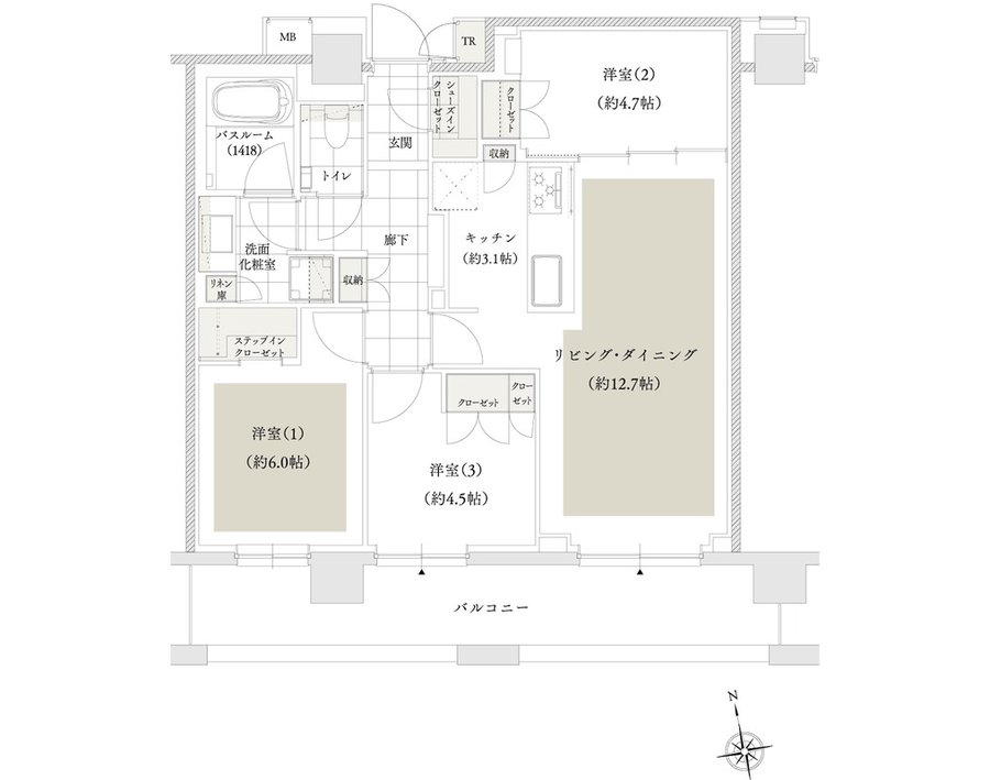 アトラス文京安藤坂 間取り 70Gタイプ