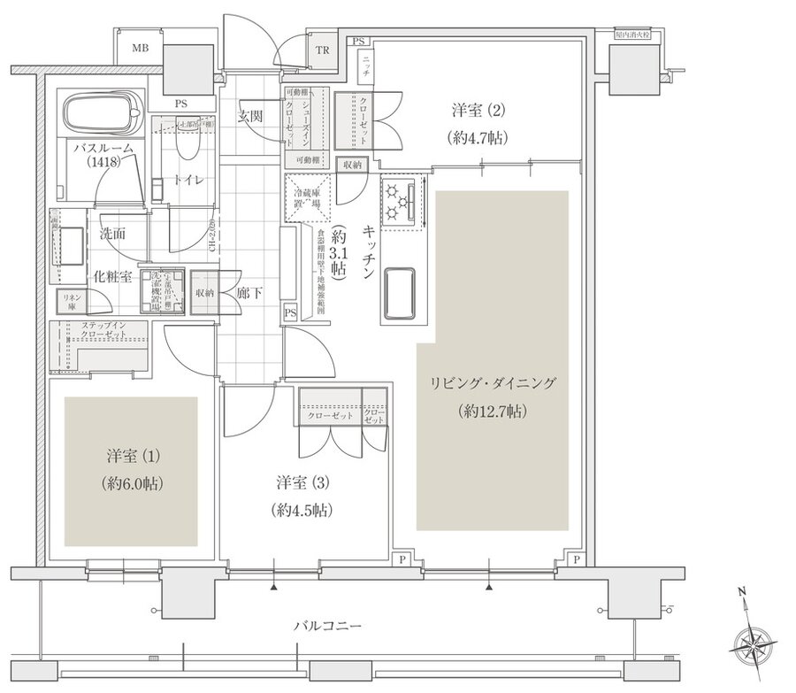 アトラス文京安藤坂 間取り 70Gタイプ