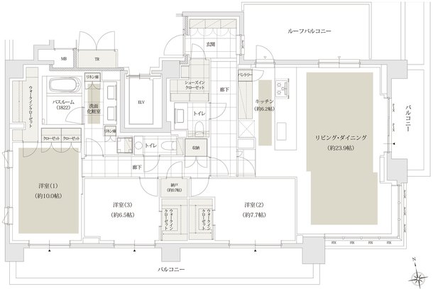 アトラス文京安藤坂 間取り 140Asタイプ【 プレミアム住戸】