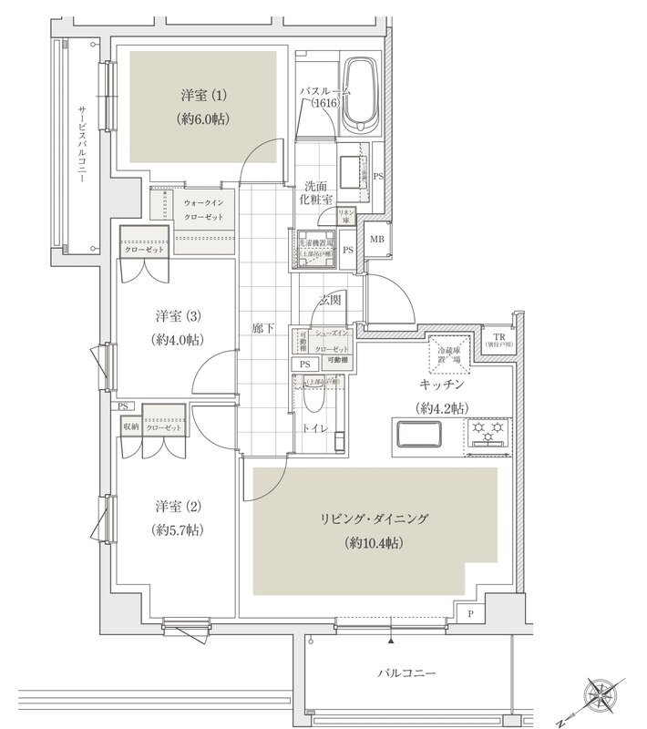 アトラス文京安藤坂 間取り 70Aタイプ