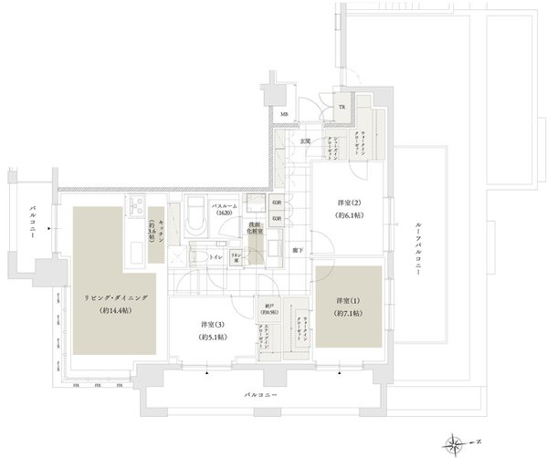 アトラス文京安藤坂 間取り 90ASタイプ【 プレミアム住戸】