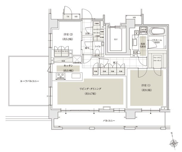 アトラス文京安藤坂 間取り 80DSタイプ【 プレミアム住戸】
