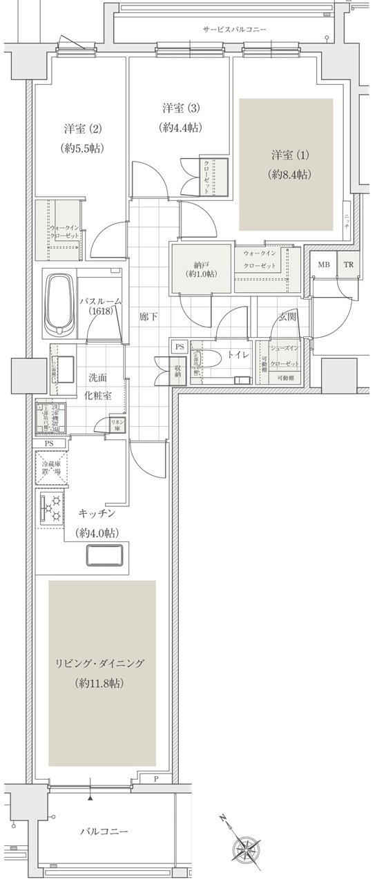 アトラス文京安藤坂 間取り 80Aタイプ