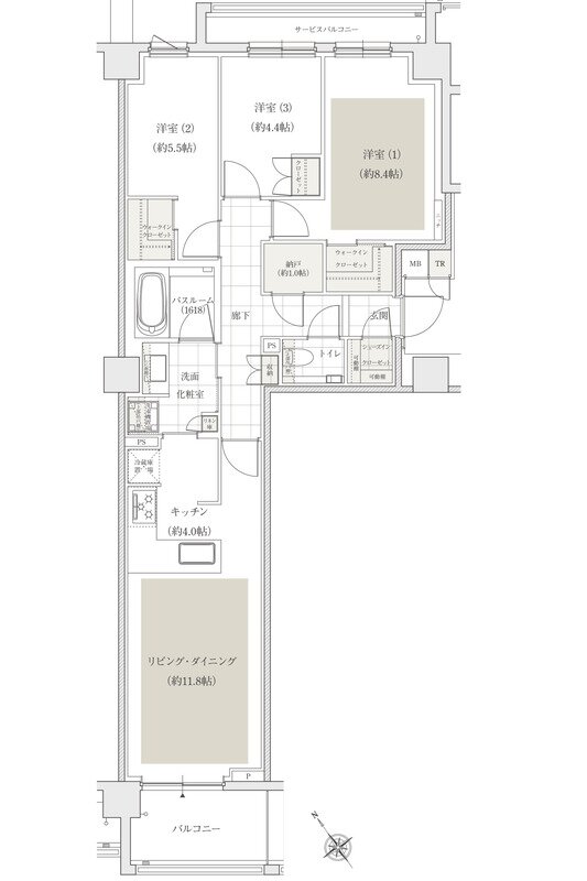アトラス文京安藤坂 間取り 80Aタイプ
