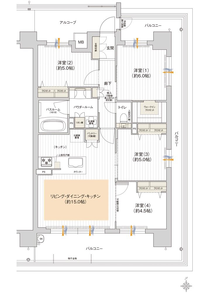 プレサンス ロジェ 塚口ザ・マークス 間取り SIタイプ