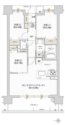 阪急塚口 大規模プロジェクト 間取り WBタイプ