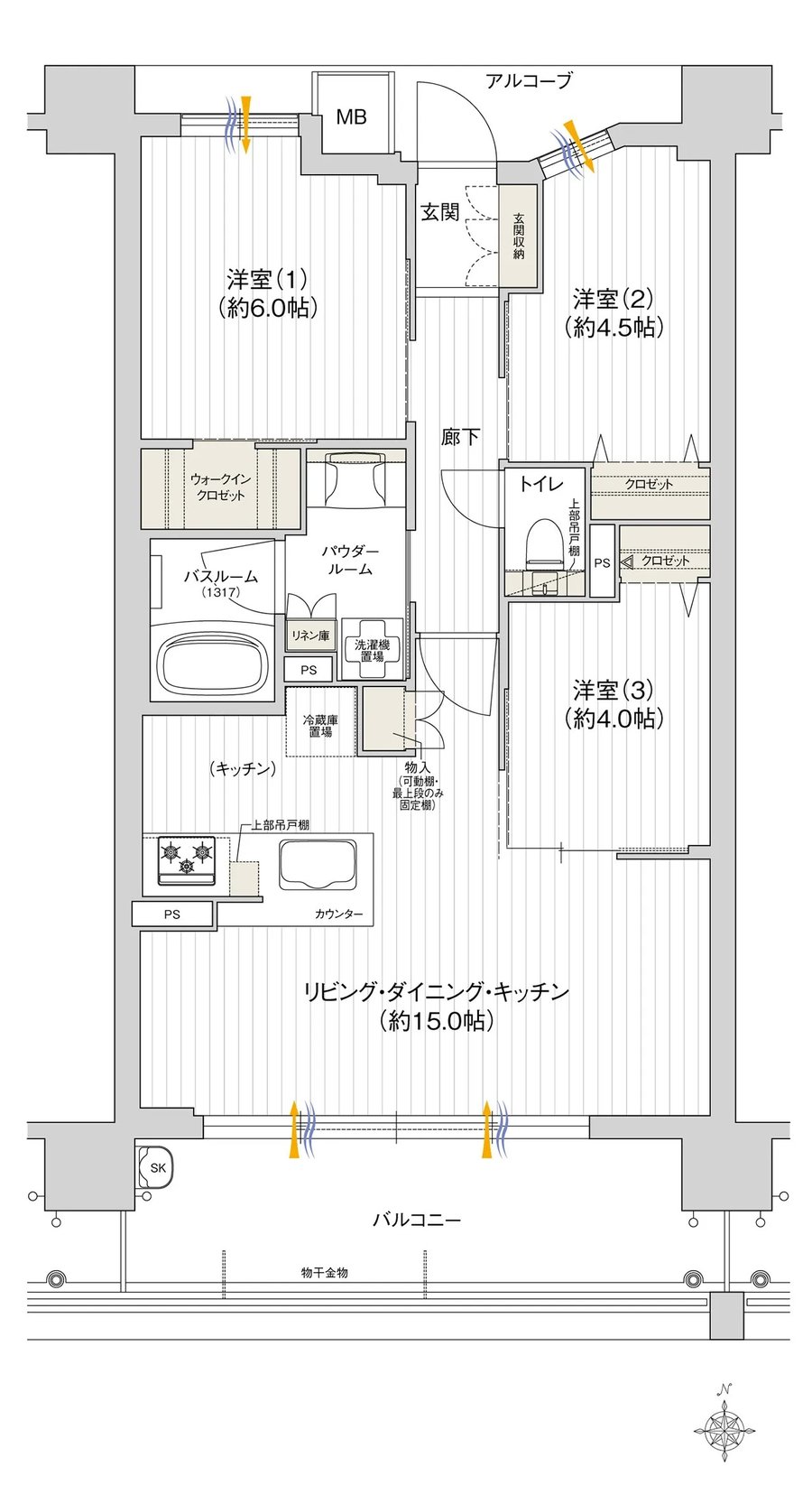 阪急塚口 大規模プロジェクト 間取り SEタイプ