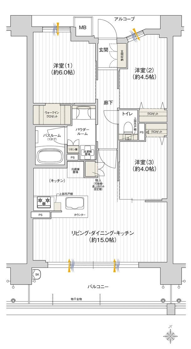 阪急塚口 大規模プロジェクト 間取り SEタイプ