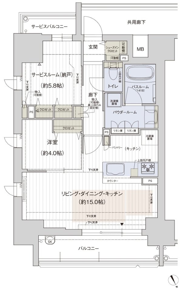 プレサンス ロジェ 銀山町 CENTIA 間取り Aタイプmenu2