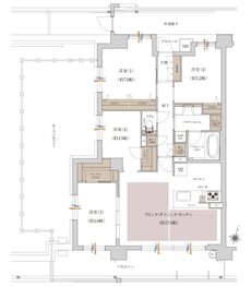 プレサンス ロジェ 神戸本山南町 間取り Grタイプ（駐車場優先権有）