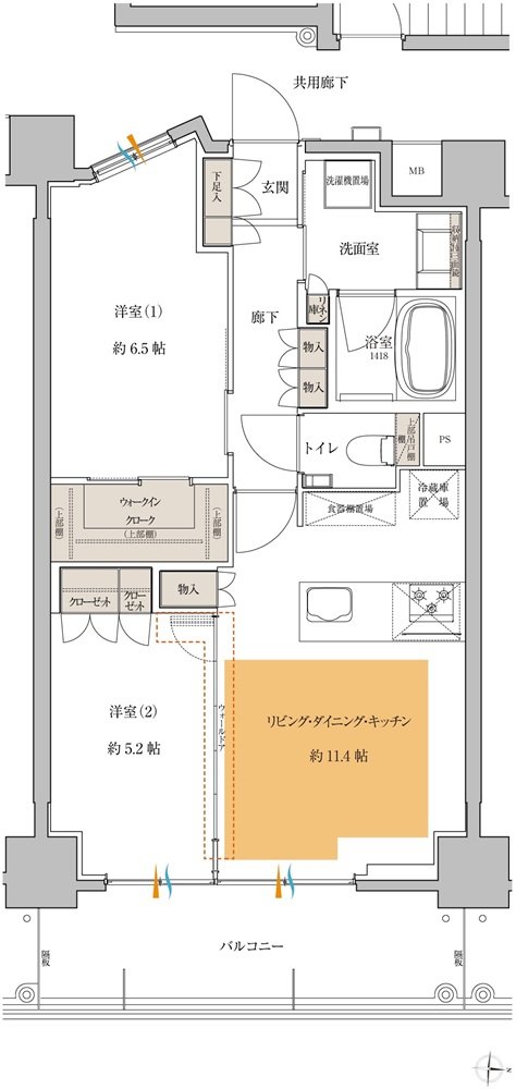 ティサージュ桜山 間取り E type