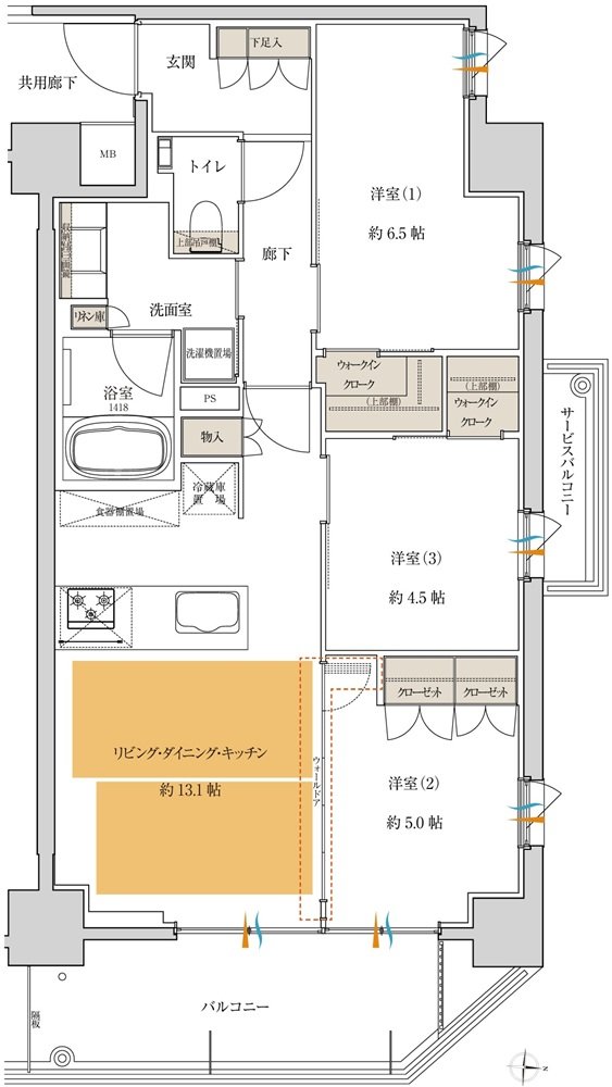 ティサージュ桜山 間取り C type