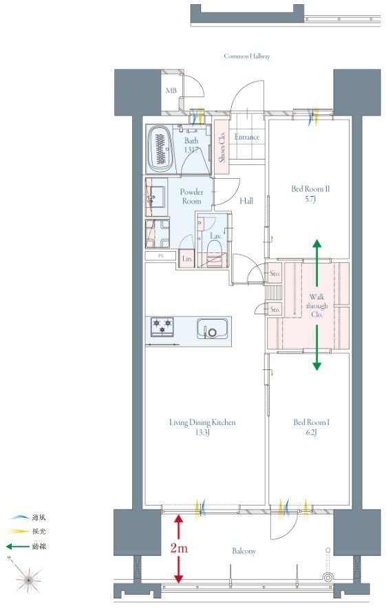 グランドパレス大分駅南タワー 間取り B type