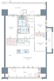 グランドパレス大分駅南タワー 間取り E TYPE（MENU PLAN2）