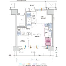 ポレスター野田屋町スクエア 間取り Bタイプ