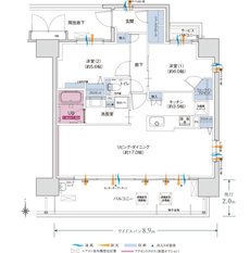 ポレスター野田屋町スクエア 間取り Cタイプ メニュープラン