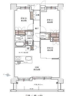 ワコーレ六甲セレンテ 間取り B2 type