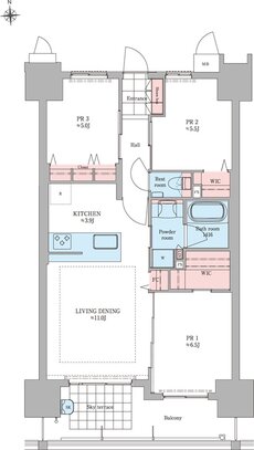 ロイヤルガーデン高松駅南弐番館 間取り C TYPE MENU1