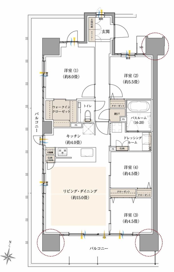 ザ・サーパス前橋駅前 間取り Aタイプ