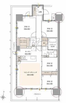 ザ・サーパス前橋駅前 間取り Aタイプ