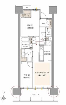 ザ・サーパス前橋駅前 間取り Bタイプ