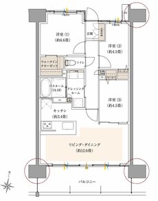 ザ・サーパス前橋駅前 間取り Hタイプ