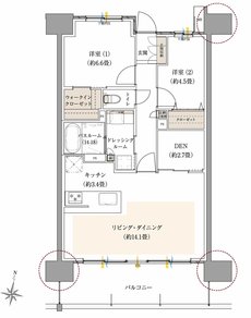 ザ・サーパス前橋駅前 間取り Hタイプ（メニュープラン）