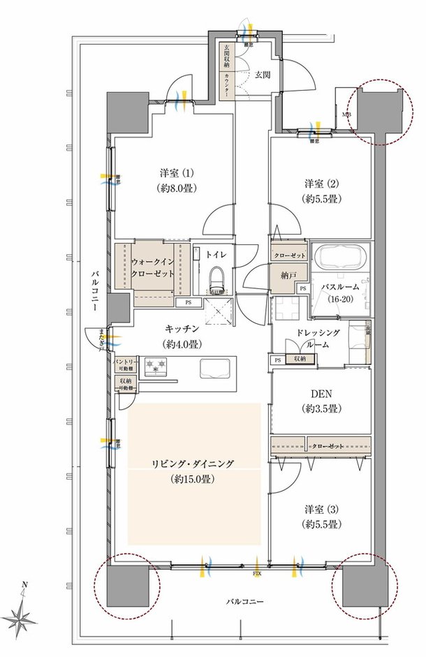 ザ・サーパス前橋駅前 間取り Aタイプ（メニュープラン2）