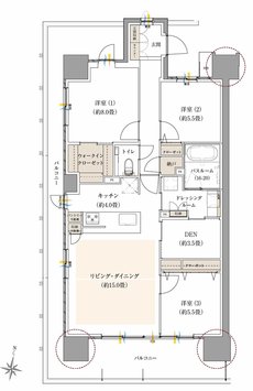 ザ・サーパス前橋駅前 間取り Aタイプ（メニュープラン2）