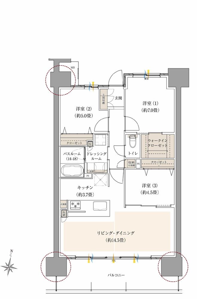ザ・サーパス前橋駅前 間取り Dタイプ