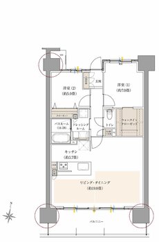 ザ・サーパス前橋駅前 間取り Dタイプ（メニュープラン）