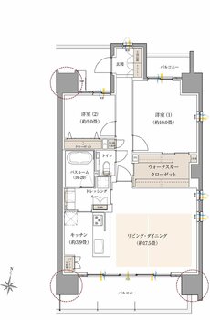 ザ・サーパス前橋駅前 間取り Gタイプ（メニュープラン）