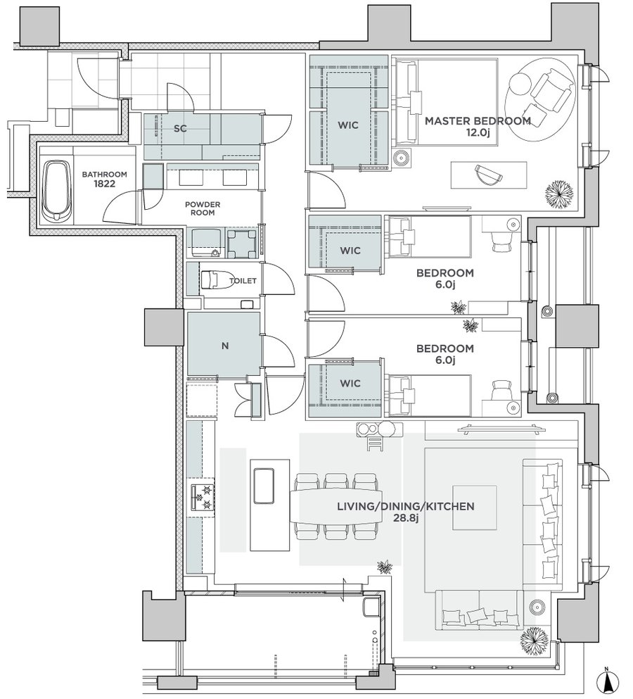 グランドメゾンThe本山鹿子町 間取り C TYPE