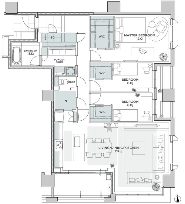グランドメゾンThe本山鹿子町 間取り C TYPE