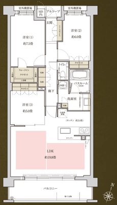 ワコーレ芦屋東山 間取り E type