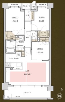 ワコーレ芦屋東山 間取り B type