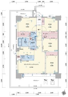 アメイズ串木野ビューテラス 間取り A type