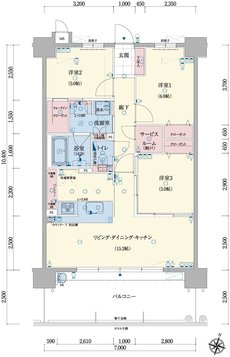 アメイズ串木野ビューテラス 間取り B type