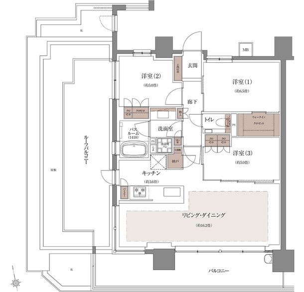 ザ・ライオンズ千林駅前 間取り E TYPE