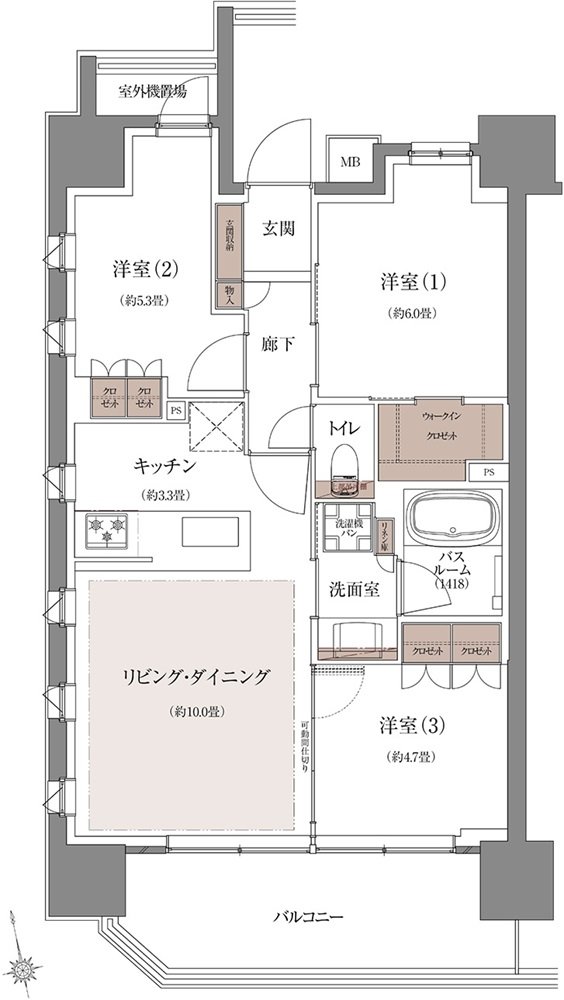 ザ・ライオンズ千林駅前 間取り A TYPE