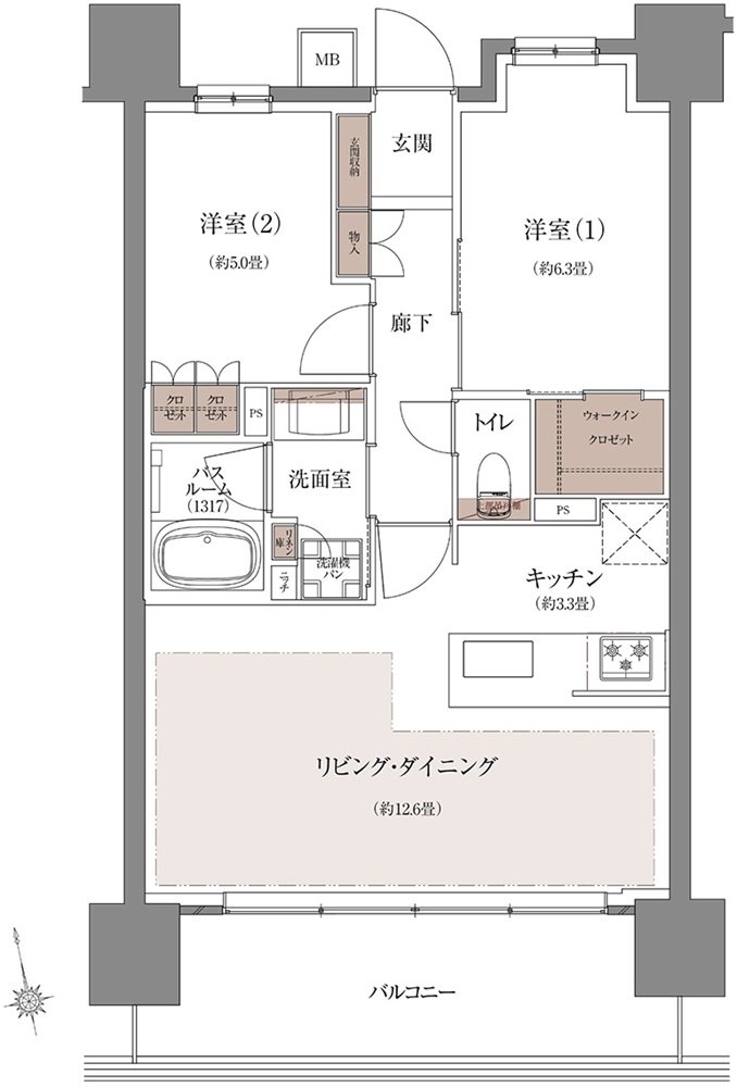 ザ・ライオンズ千林駅前 間取り C TYPE