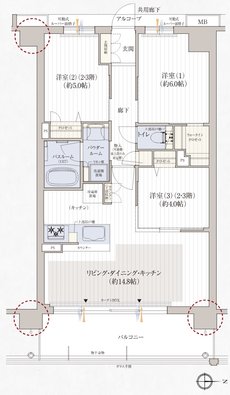 プレサンス ロジェ 京都御所西 桜雅邸 間取り Gタイプ