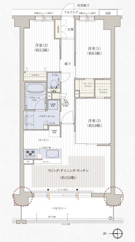 プレサンス ロジェ 京都御所西 桜雅邸 間取り Cタイプ