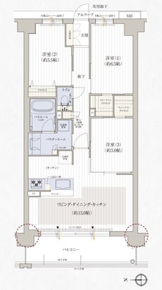 プレサンス ロジェ 京都御所西 桜雅邸 間取り Cタイプ