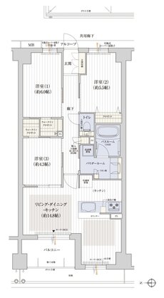プレサンス ロジェ 京都御所西 桜雅邸 間取り K1タイプ